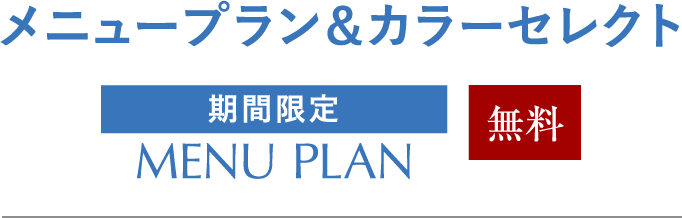 メニュープラン＆カラーセレクト